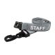 GREY 15mm STAFF Lanyards with Plastic J Clip