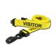 YELLOW 15mm VISITOR Lanyard with Plastic J Clip