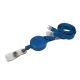BLUE 10mm Safety Lanyard with Red Retractable Reel with Strap