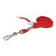 RED 10mm Safety Lanyard with Metal Clip and Breakaway
