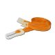 ORANGE 10mm Safety Lanyard with Plastic Clip and Breakaway