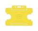 Yellow Single-Sided BIOBADGE Open Faced ID Card Holders - Landscape 