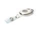 White Translucent Carabiner Badge Reel with Reinforced ID Strap