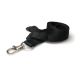 BLACK 15MM Event Lanyards with Flat Breakaway and Metal Trigger Clip