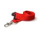 RED 15MM Event Lanyards with Flat Breakaway and Metal Trigger Clip