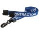 Blue 15mm Contractor Lanyards with Plastic J Clip