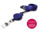 RPET 15mm Plain Navy Blue Lanyards with Card Reels (Pack of 50) 
