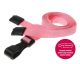 RPET Pink Lanyards with Plastic J Clip