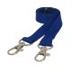 20mm BLUE Open Ended Lanyard with Two Trigger Clips and Breakaway