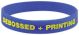 Debossed with Colour Infill Silicone Wristbands