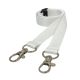 20mm WHITE Open Ended Lanyard with Two Trigger Clips and Breakaway