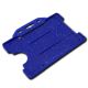 Blue Single-Sided METAL DETECTABLE Open Faced ID Card Holders - Landscape